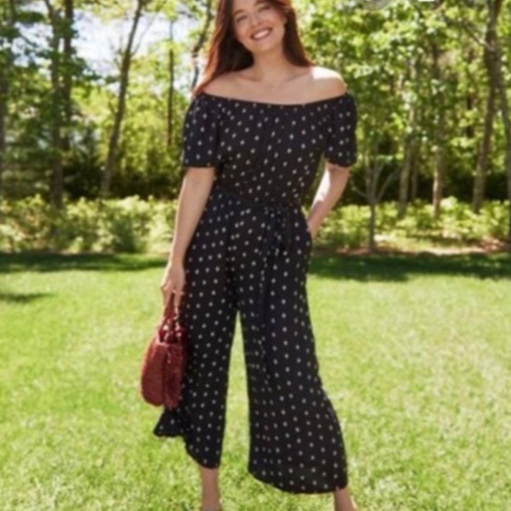 NEW LOFT off-the-shoulder (or on!) Crane Jumpsuit